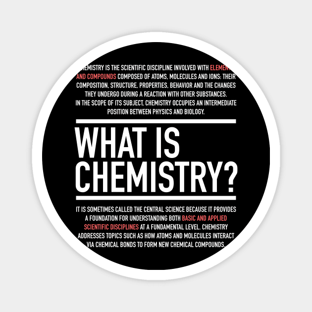 Chemistry Defined - Chemistry Teacher Magnet by Hidden Verb